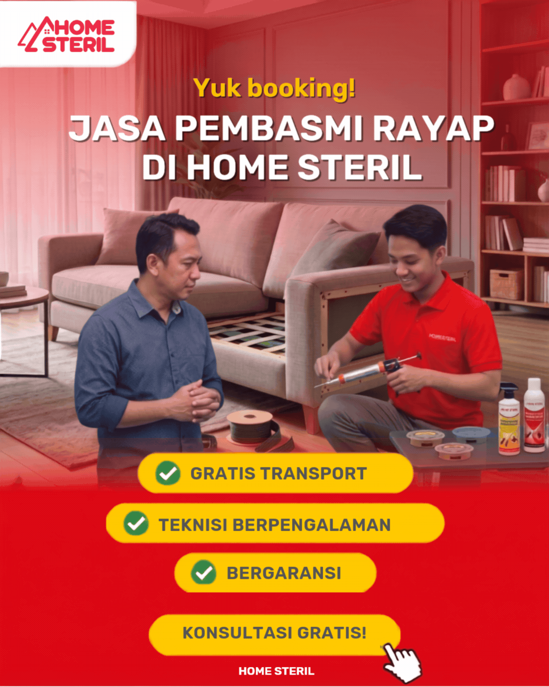 Jasa Pembasmi Rayap di Homesteril.com