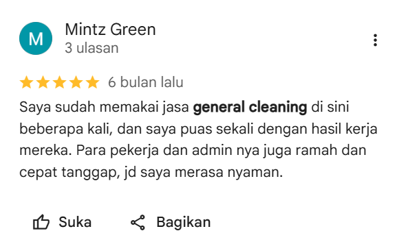 Testimoni Pelanggan Home Steril