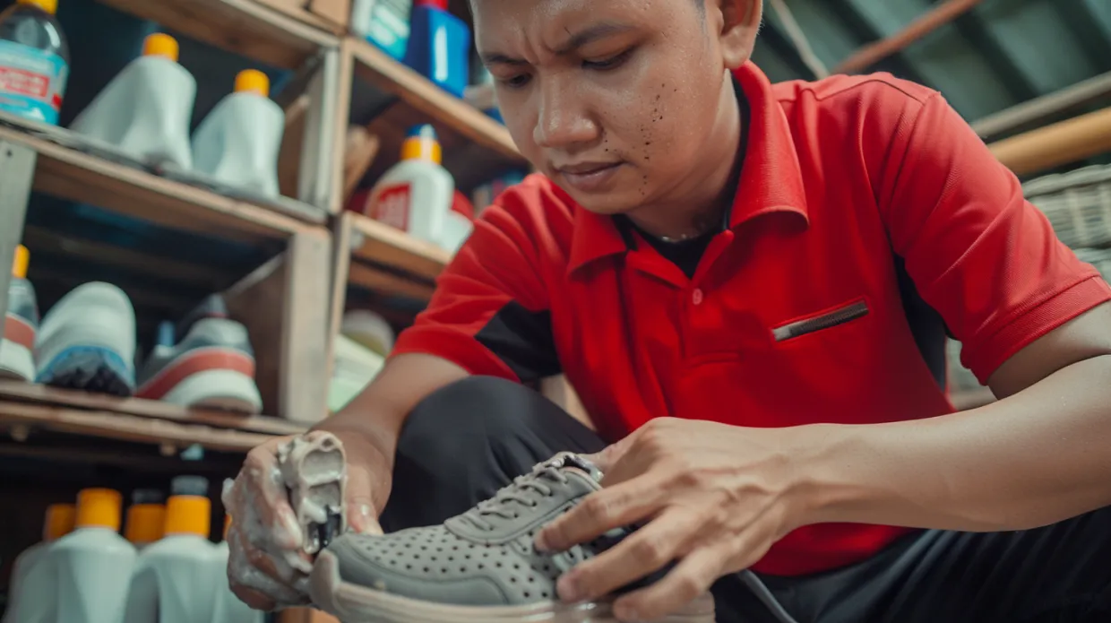Perbedaan Shoe Cleaner Cair vs Foam dalam Kit
