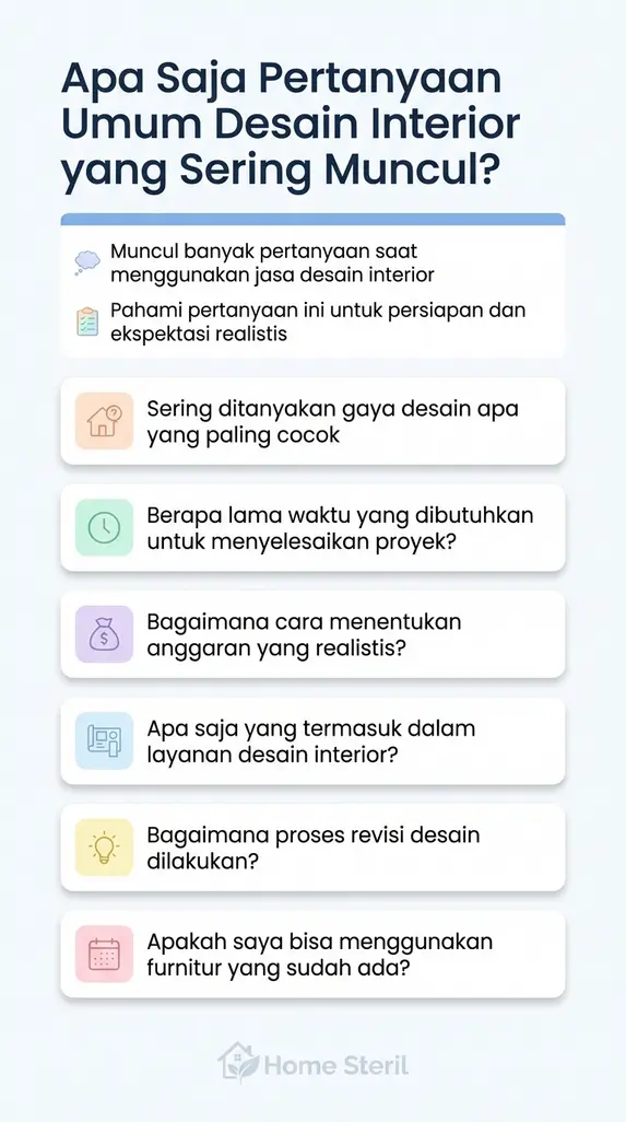 Apa Saja Pertanyaan Umum Desain Interior yang Sering Muncul?