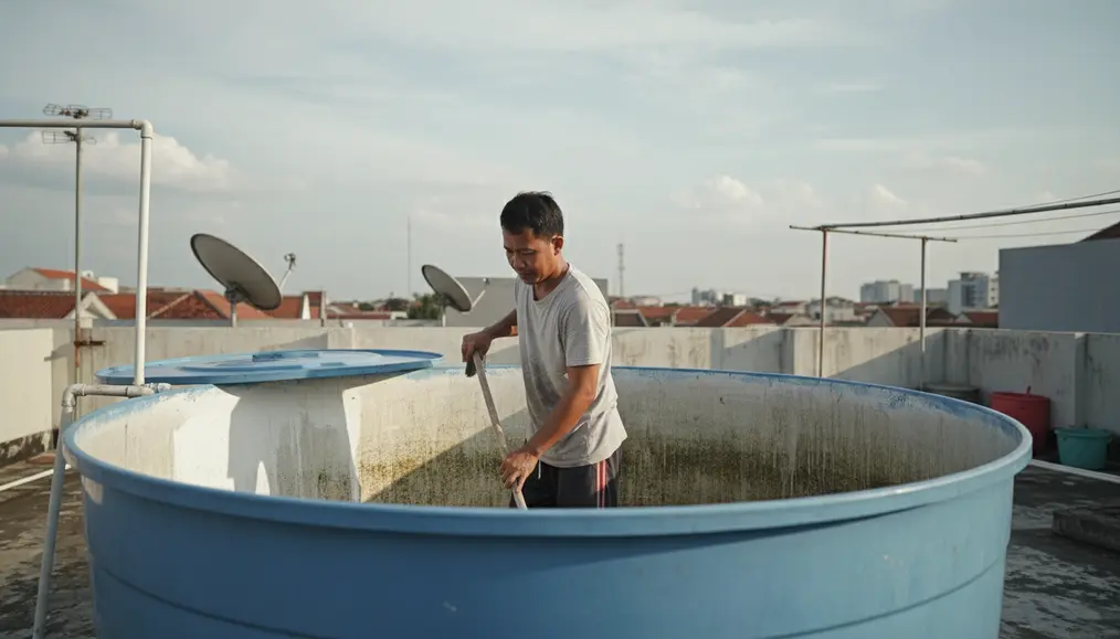 `Langkah Praktis Menguras Tandon Air yang Sudah Kotor`