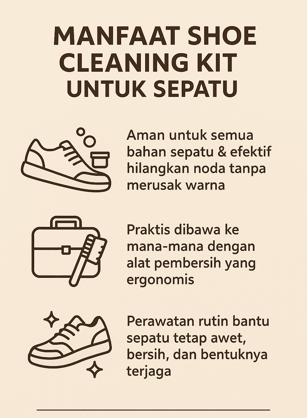 Infografik: Manfaat Shoe Cleaning Kit Untuk Sepatu