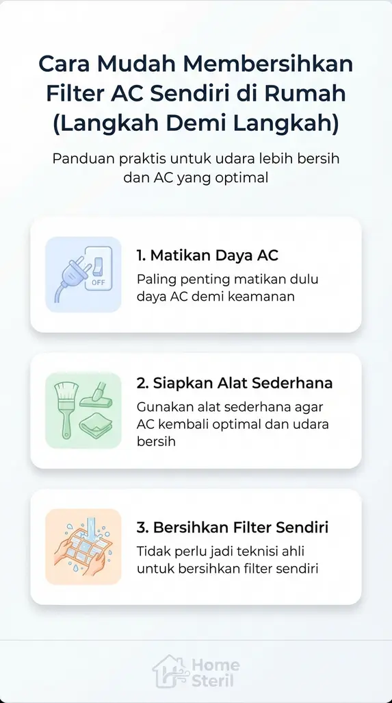 **Cara Mudah Membersihkan Filter AC Sendiri di Rumah** (Langkah Demi Langkah)