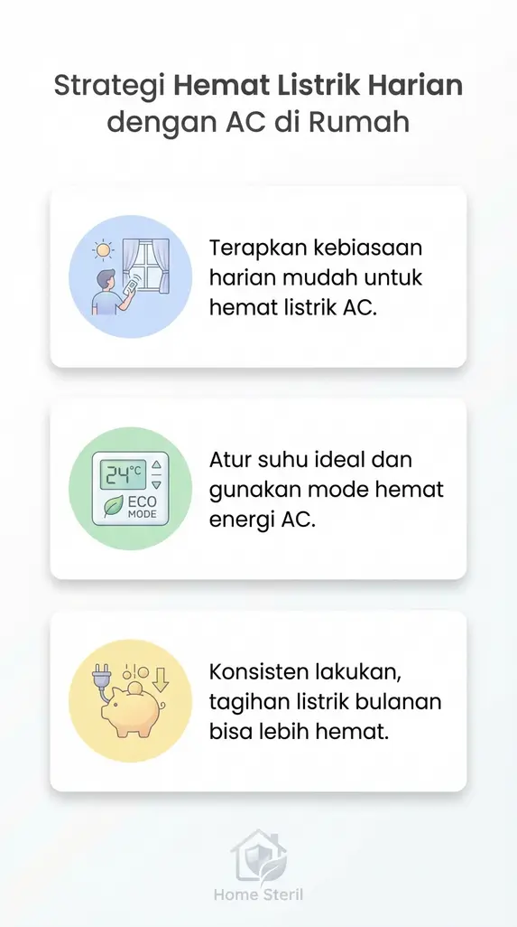 Strategi Hemat Listrik Harian dengan AC di Rumah
