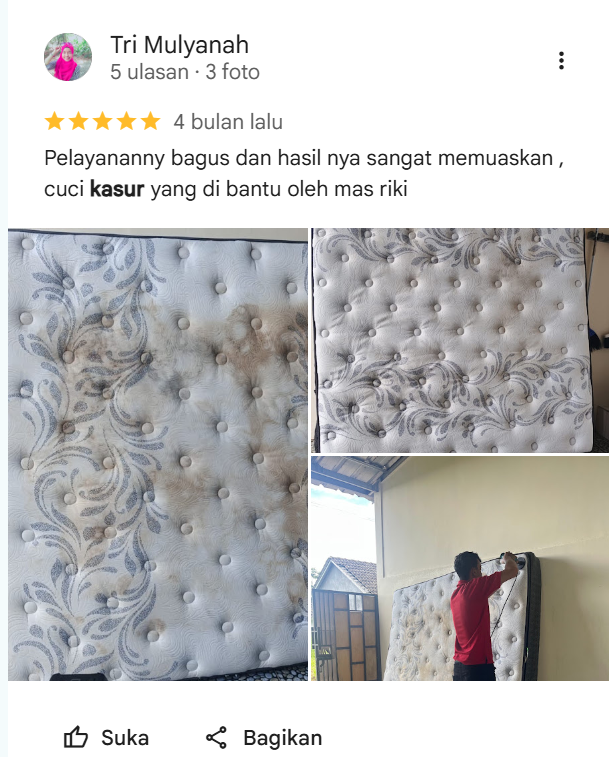 5 Review Pelanggan Jasa Cuci Kasur Home Steril