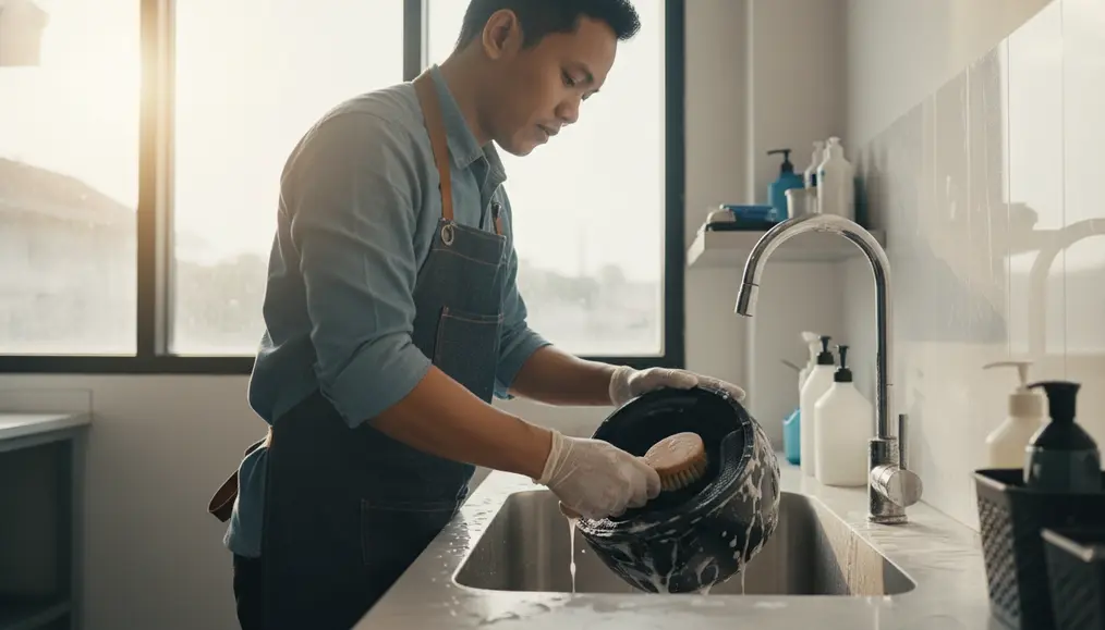 Wet Cleaning Helm: Pembersihan Menyeluruh dengan Cuci Air