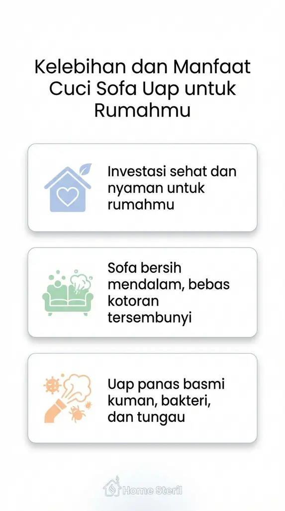 Kelebihan dan Manfaat Cuci Sofa Uap untuk Rumahmu