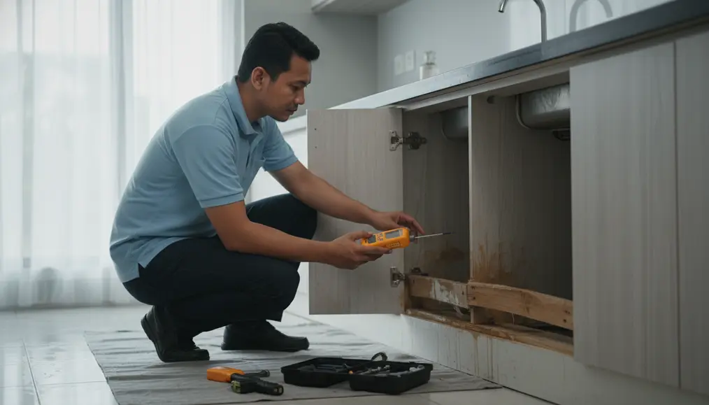 Langkah Awal Penanganan Perbaikan Kitchen Set Rusak Akibat Banjir