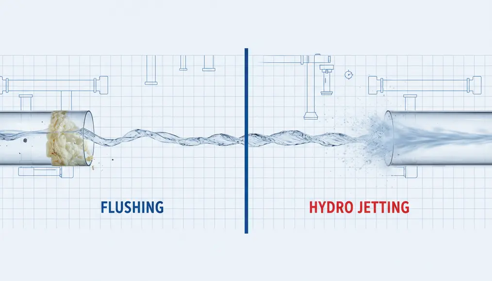 Perbedaan Flushing dan Hydro Jetting: Mengapa Jetting Lebih Unggul?