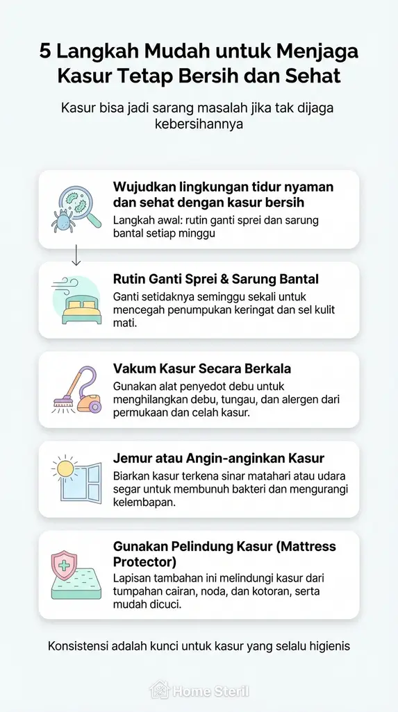 5 Langkah Mudah untuk Menjaga Kasur Tetap Bersih dan Sehat