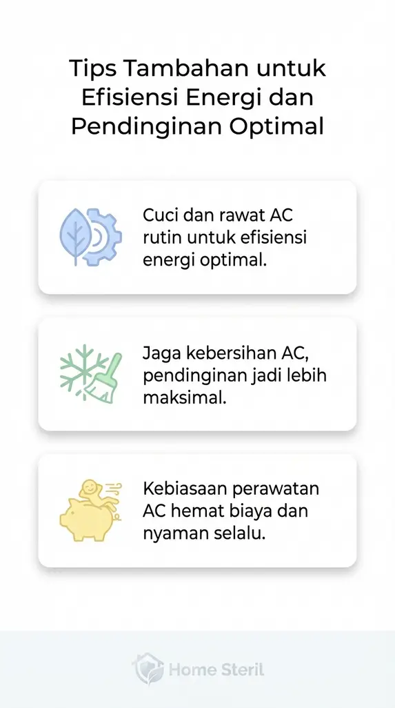 Tips Tambahan untuk Efisiensi Energi dan Pendinginan Optimal