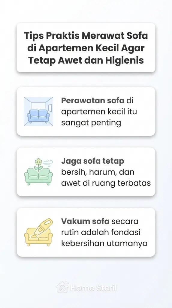 Tips Praktis Merawat Sofa di Apartemen Kecil Agar Tetap Awet dan Higienis