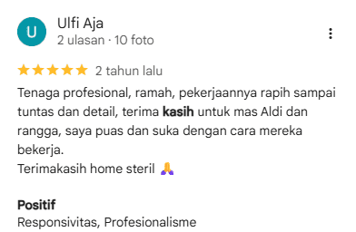 Review Pelanggan Yang Panggil Home Steril Untuk Kuras Kolam Renang