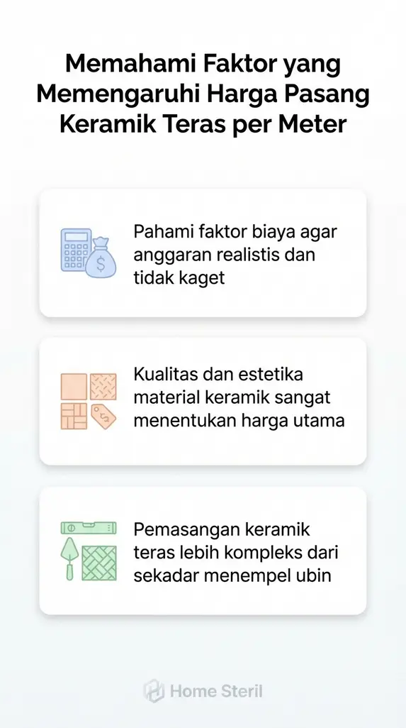 Memahami Faktor yang Memengaruhi Harga Pasang Keramik Teras per Meter