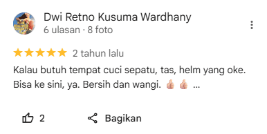 Ulasasn Pelanggan Cuci Tas Ransel di Sneakershoot.id