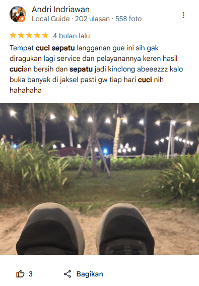 Pengalaman Pengguna Pembersih sepatu Jaktim