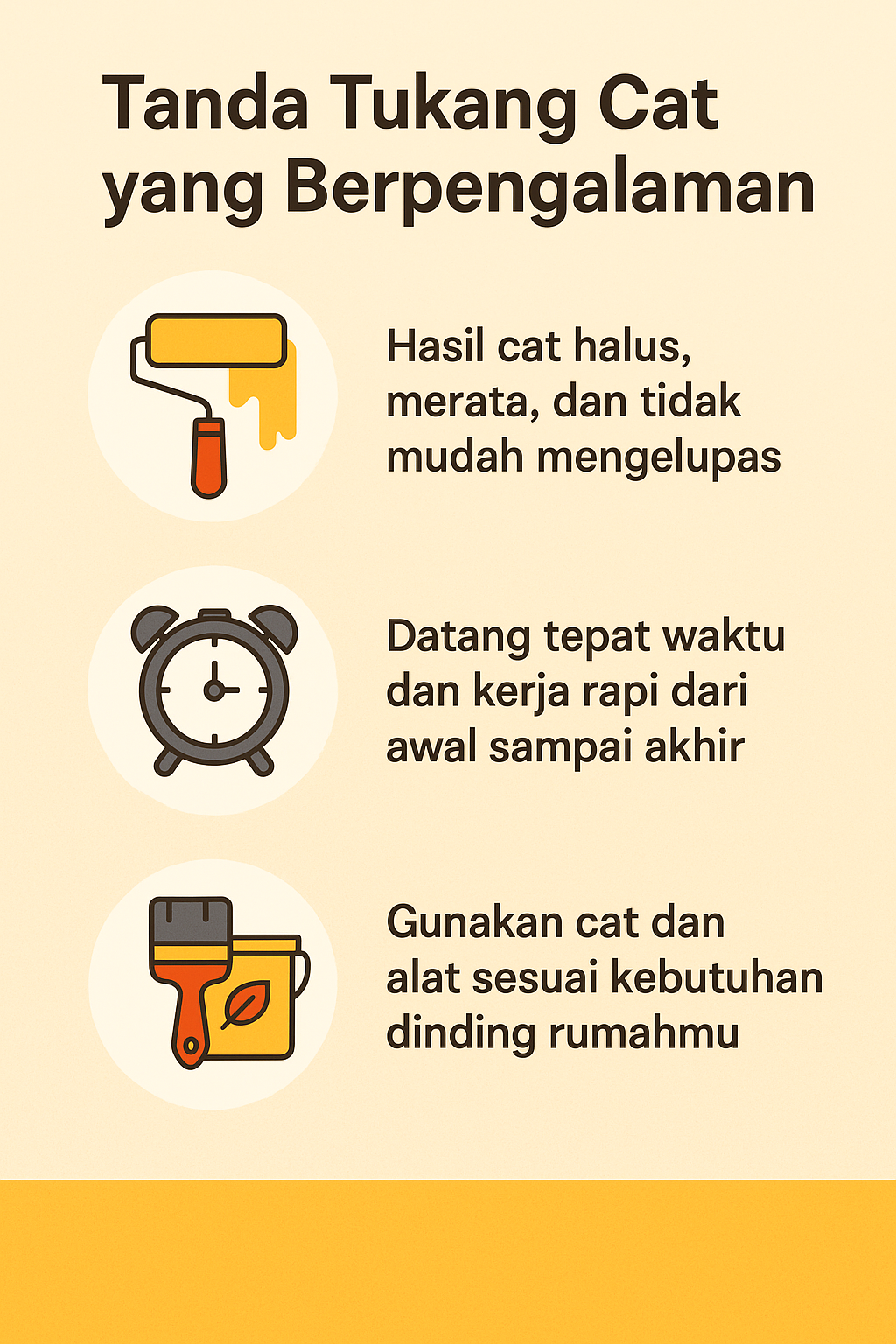 Infografik:Tanda Tukang cat yang Berpengalaman
