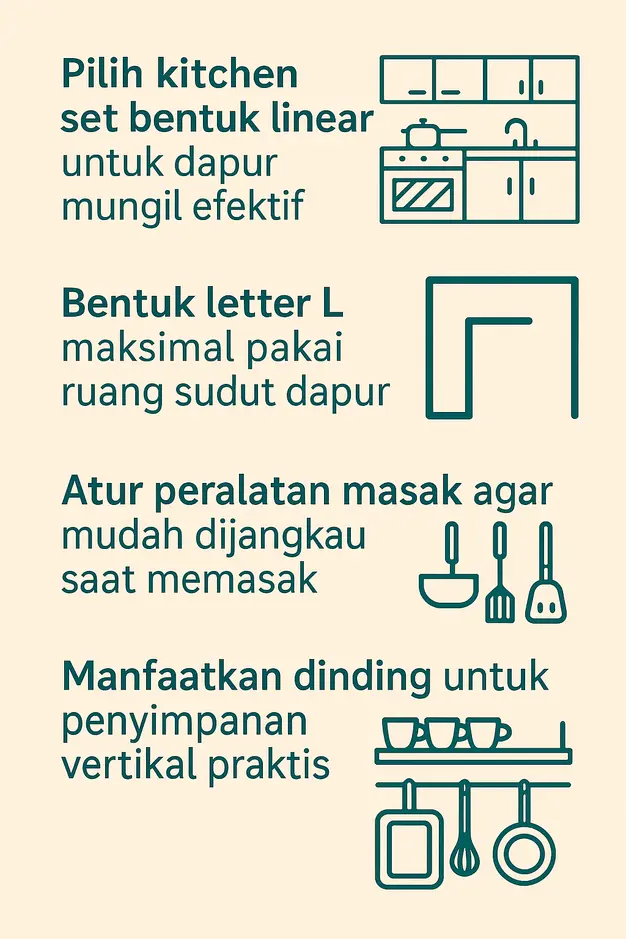 Tips Praktis Penataan Kitchen Set untuk Dapur Mungil Kamu