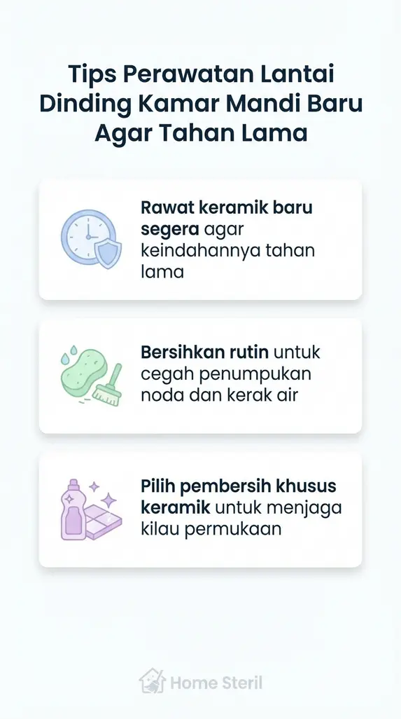 Tips Perawatan Lantai Dinding Kamar Mandi Baru Agar Tahan Lama