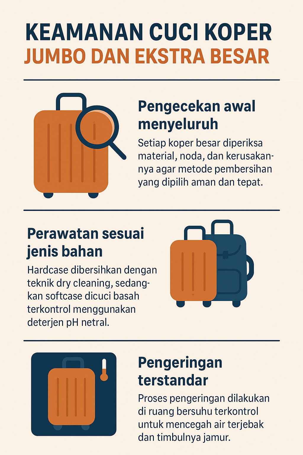 Keamanan Cuci Koper Jumbo dan Ekstra Besar