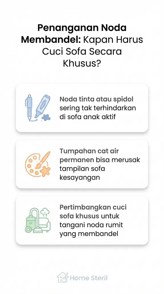Penanganan Noda Membandel: Kapan Harus Cuci Sofa Secara Khusus?