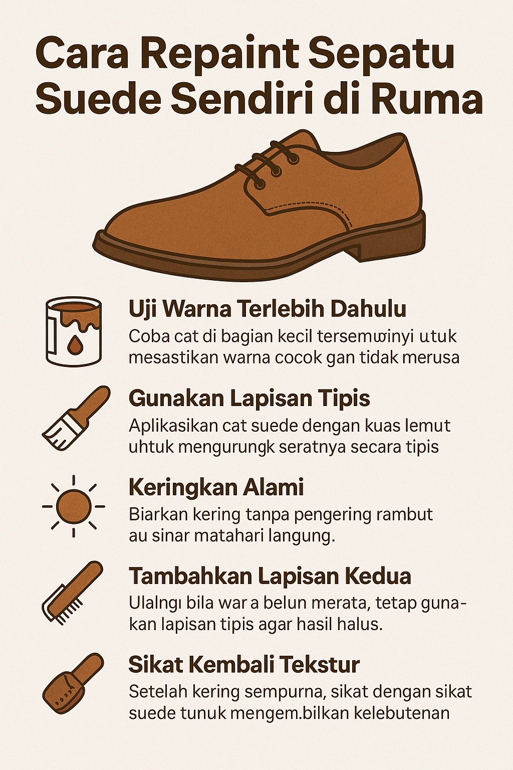 Cara Repaint Sepatu Suede Sendiri di Rumah