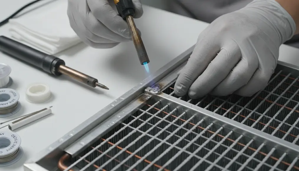 Proses Perbaikan Evaporator yang Bocor oleh Profesional