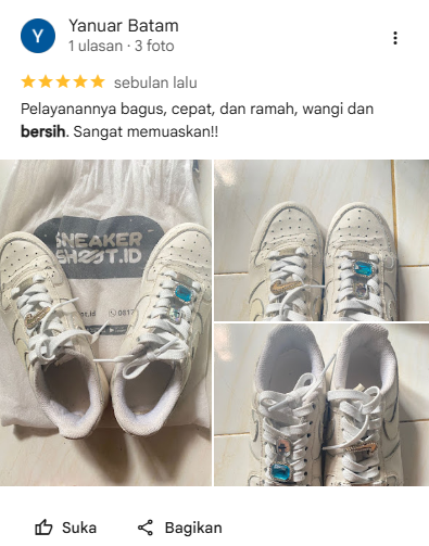 Review Pelanggan Cuci Sepatu di Sneakershoot.id