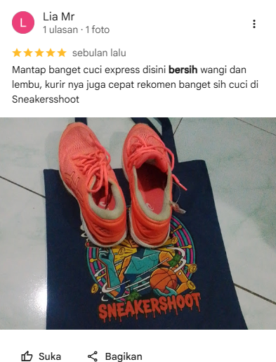 Rating Ulasan Pelanggan Laundry Sepatu di Sneakershoot