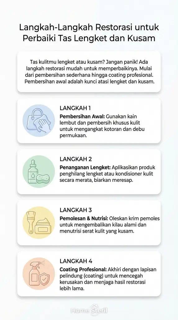 Langkah-Langkah Restorasi untuk Perbaiki Tas Lengket dan Kusam