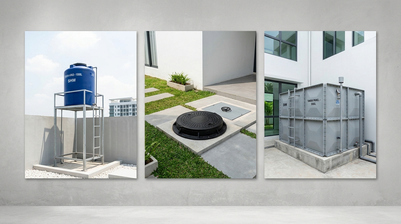 Apa Bedanya Toren Atas, Ground Tank, dan Tangki Panel?