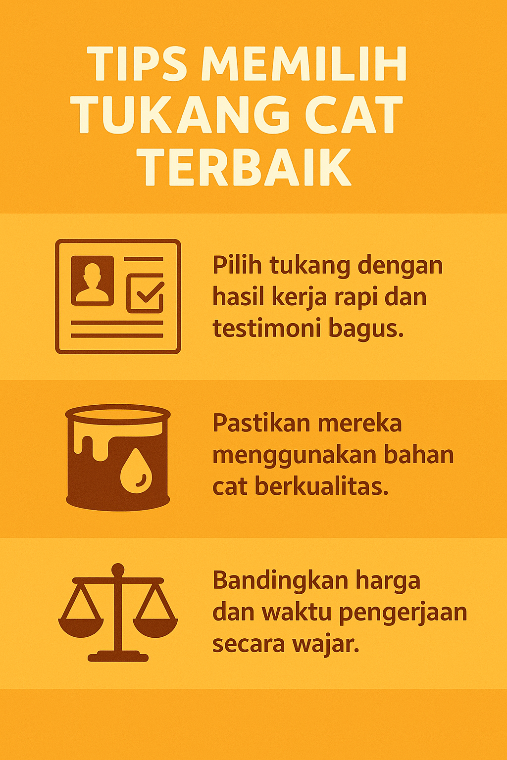 Infografik:Tips Memilih Tukang Cat terbaik