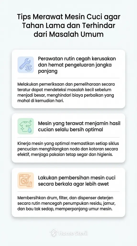 Tips Merawat Mesin Cuci agar Tahan Lama dan Terhindar dari Masalah Umum