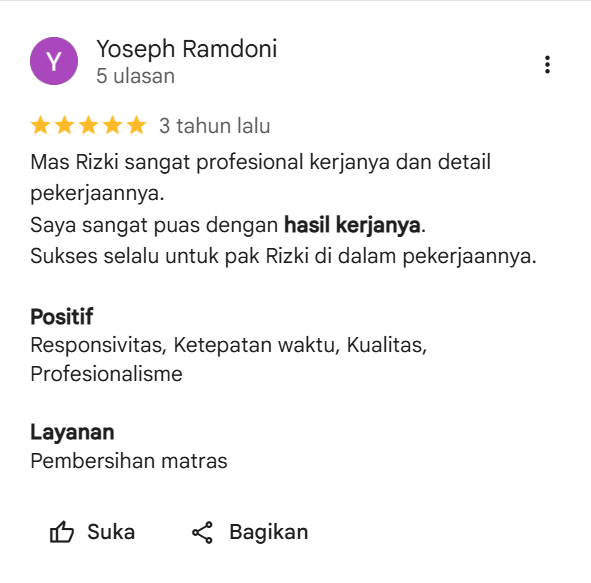 Testimoni Pelanggan Home Steril