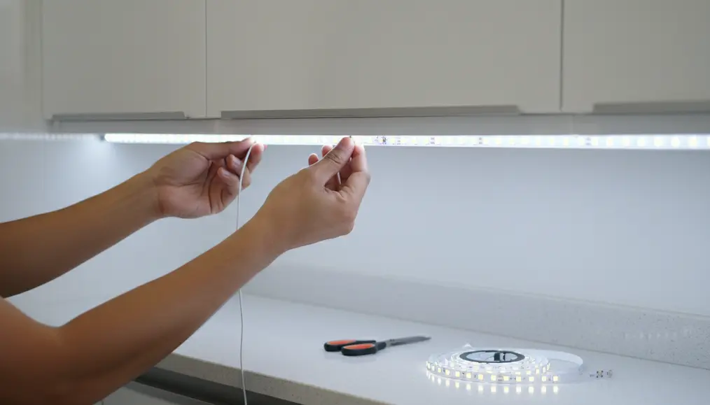 Cara Pasang Lampu LED Strip di Bawah Kabinet Dapur dengan Mudah