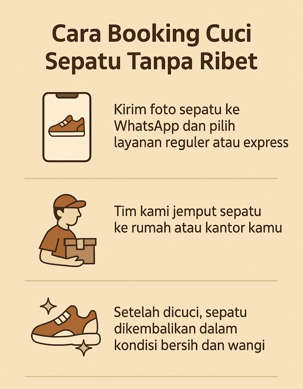Infografik: Cara Booking Cuci Sepatu Tanpa Ribet