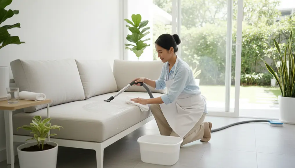Wet Cleaning Sofa Bahan Sunbrella: Teknik Khusus untuk Sofa Outdoor & Semi-Outdoor