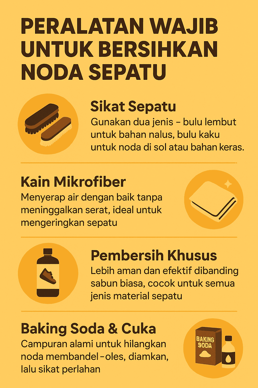 Peralatan Wajib untuk Bersihkan Noda Sepatu