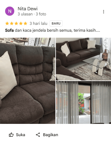 Review Pelanggan Cuci Sofa di Home-Steril.com