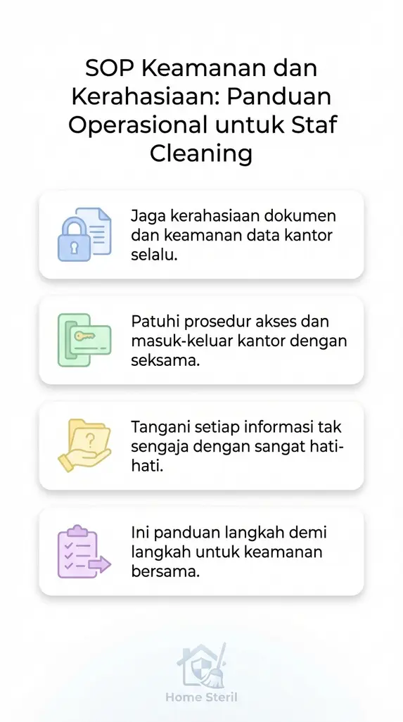 SOP Keamanan dan Kerahasiaan: Panduan Operasional untuk Staf Cleaning
