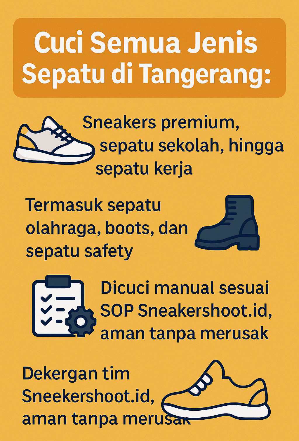 Infografik: Cuci Semua Jenis Sepatu di Tangerang