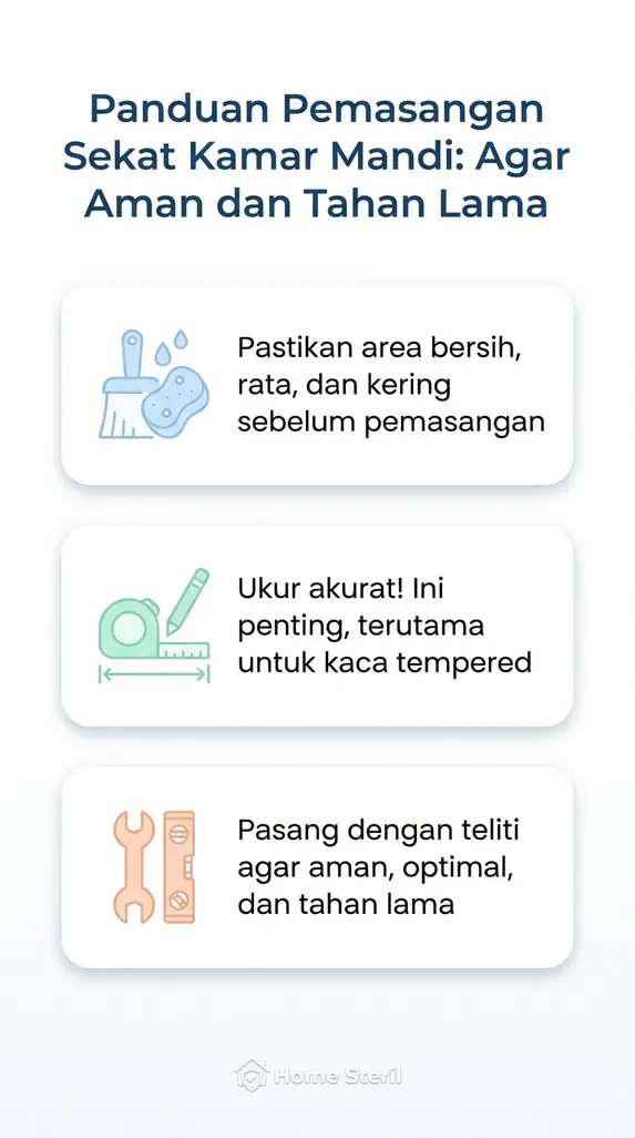 Panduan Pemasangan Sekat Kamar Mandi: Agar Aman dan Tahan Lama