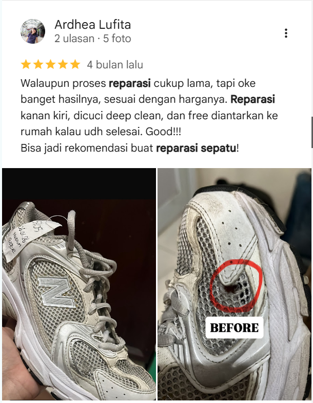 Testimoni Pelanggan Cuci Sepatu di SNEAKERSHOOT