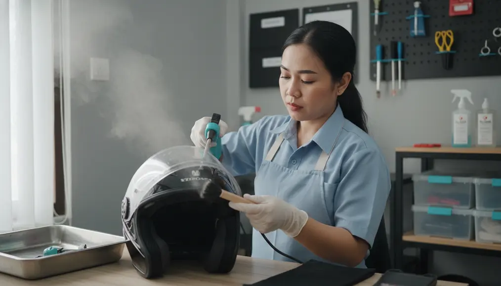 Proses Deep Cleaning Helm di Sneakershoot: Cuci Total Anti Apek
