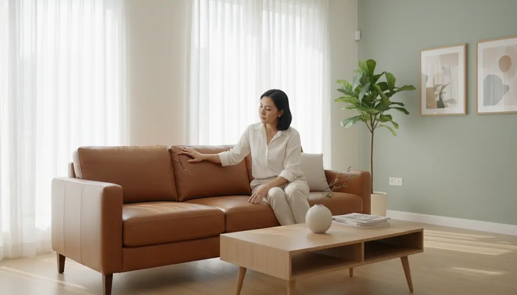 Service Sofa Kulit Asli (Genuine Leather) Pudar & Retak