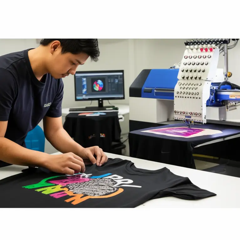 Menguasai Kombinasi Sablon & Bordir pada Kaos Custom: Ciptakan Desain Multi-Tekstur untuk Nilai Jual Premium.