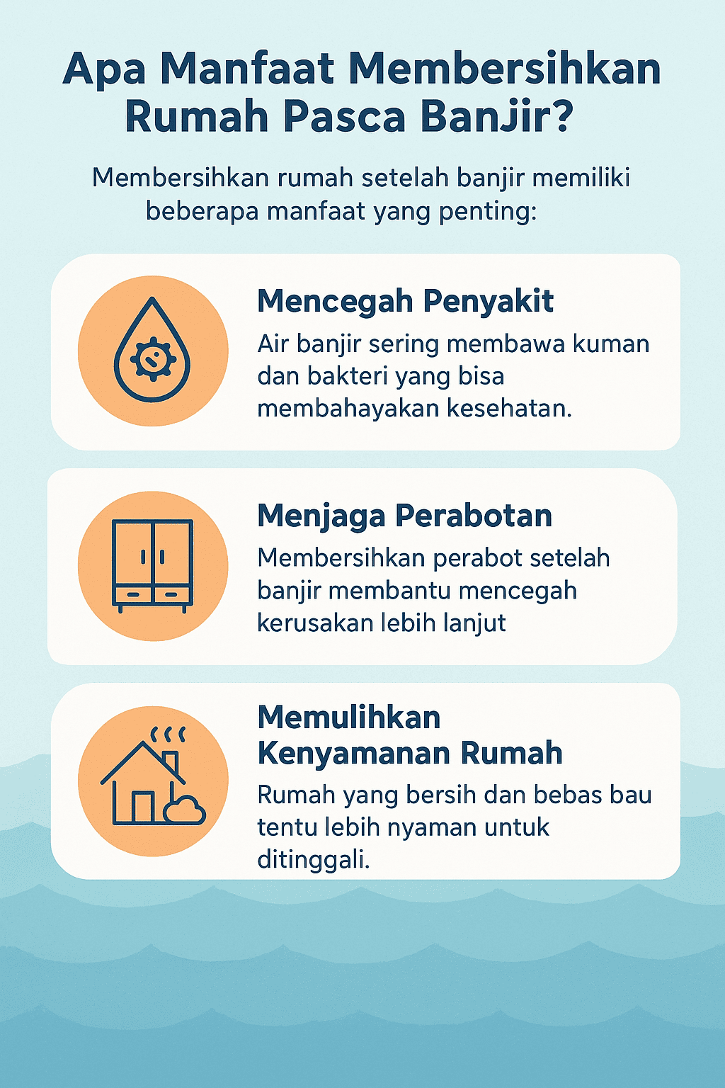 Infografik: Apa Manfaat Membersihkan Rumah Pasca Banjir?