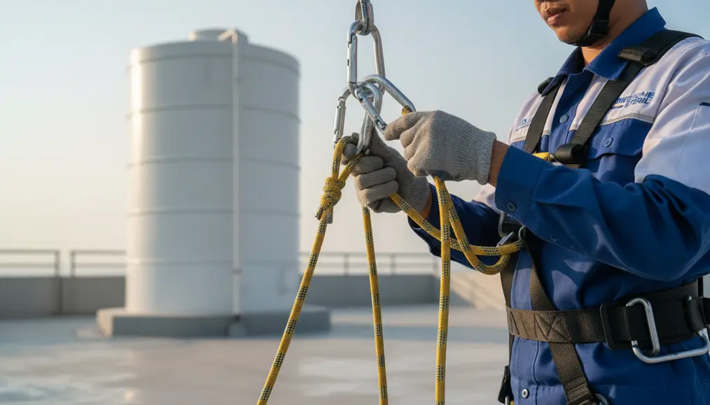 Standar Keamanan dan Prosedur Kerja dalam Kuras Toren Akses Sulit