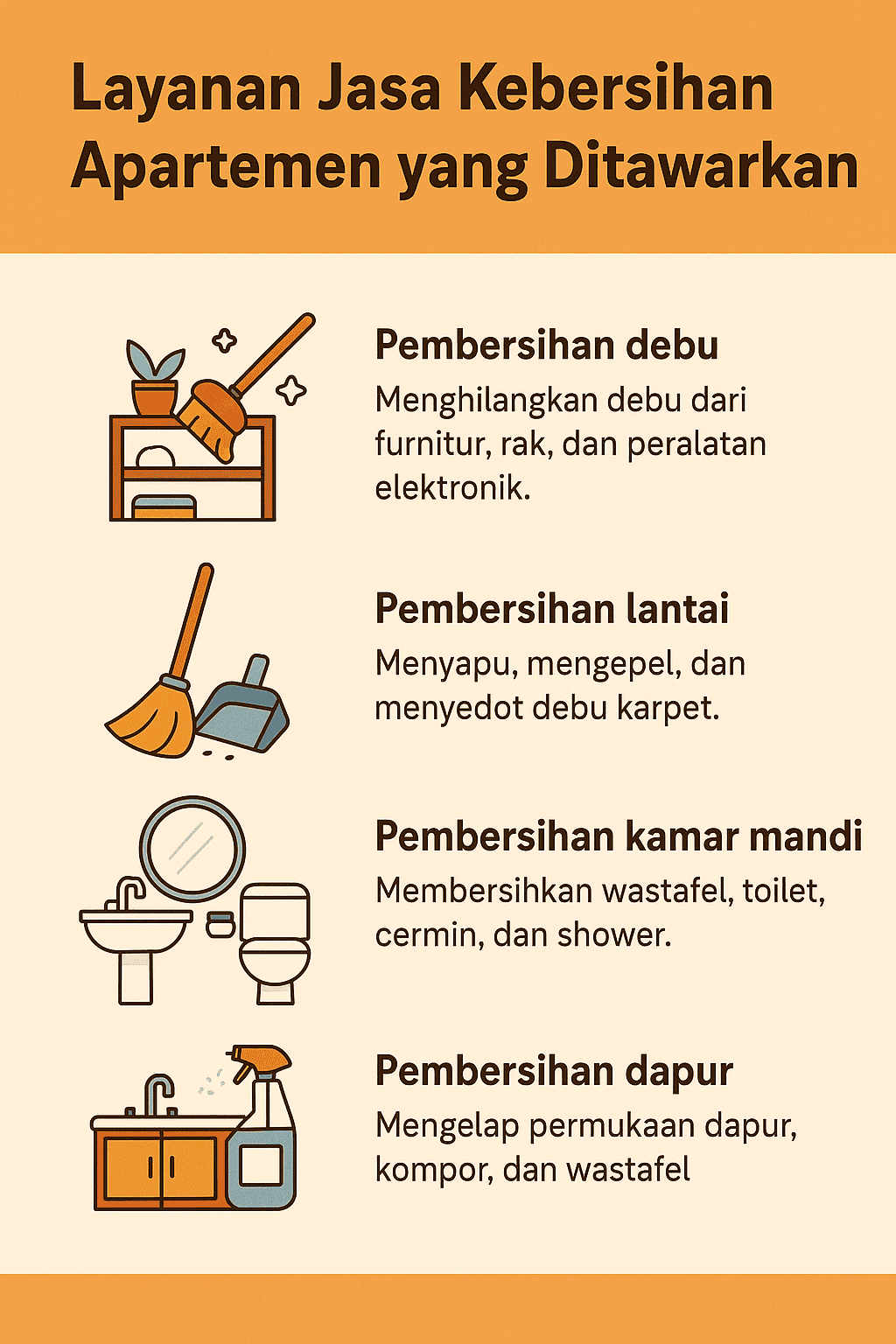 Layanan Jasa Kebersihan Apartemen yang Ditawarkan