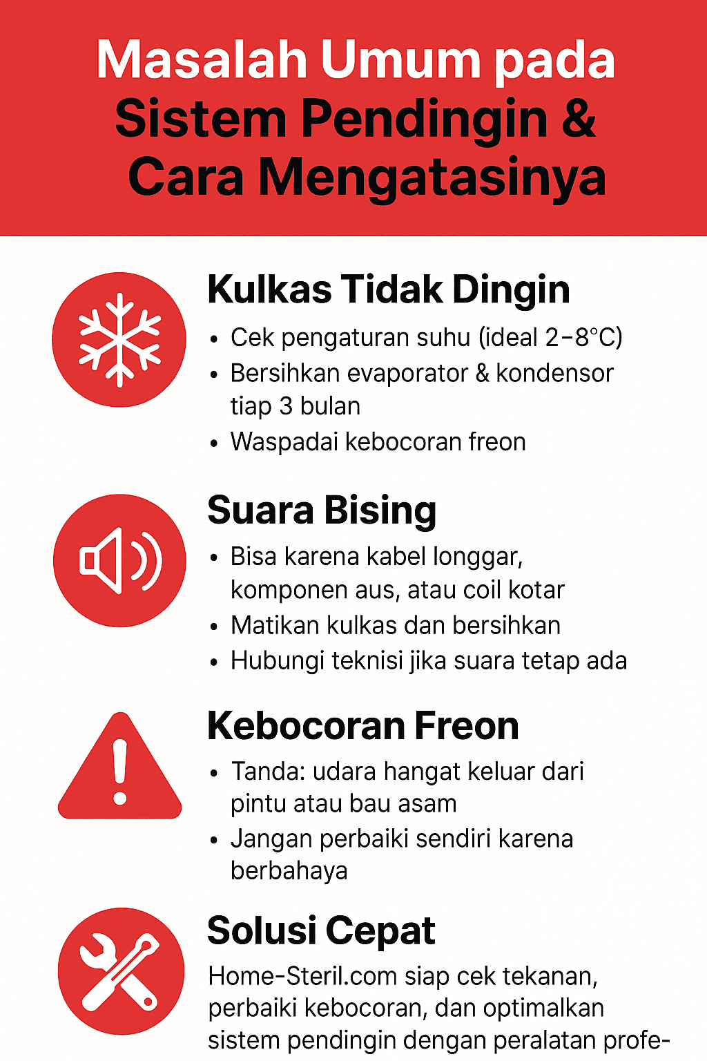 Masalah Umum pada Sistem Pendingin dan Cara Mengatasinya